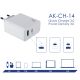 Additional image USB Charger AK-CH-14 USB-A + USB-C PD 5-20 V / max. 3A 45W Quick Charge 3.0
