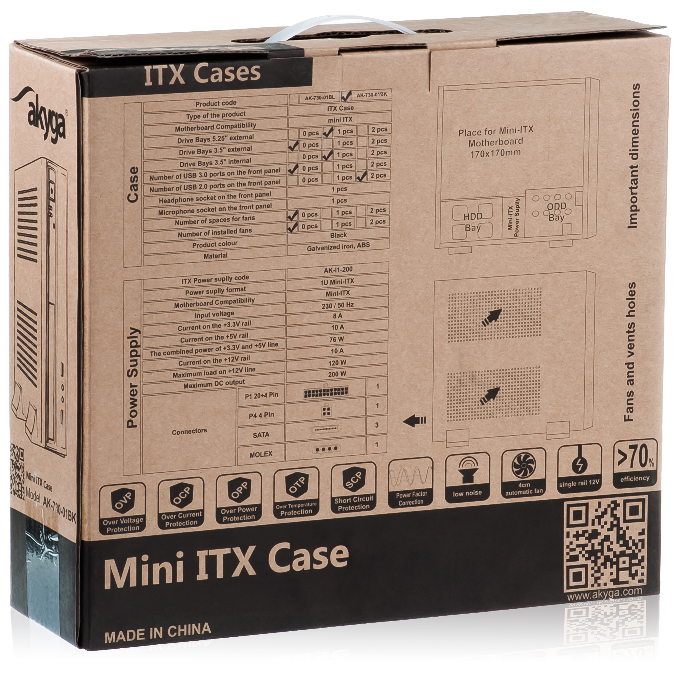 Boîtier Mini-ITX industriel T-UNO - Mini-itx - DCase