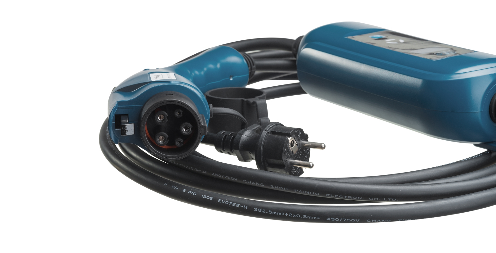 rolled-up electric car charger