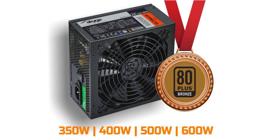 ATX Akyga Ultimate power supplies with 80 plus certificate
