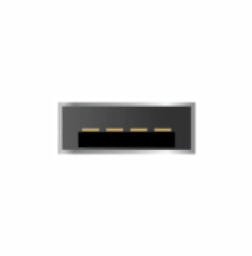 USB type A 2.0 connector black