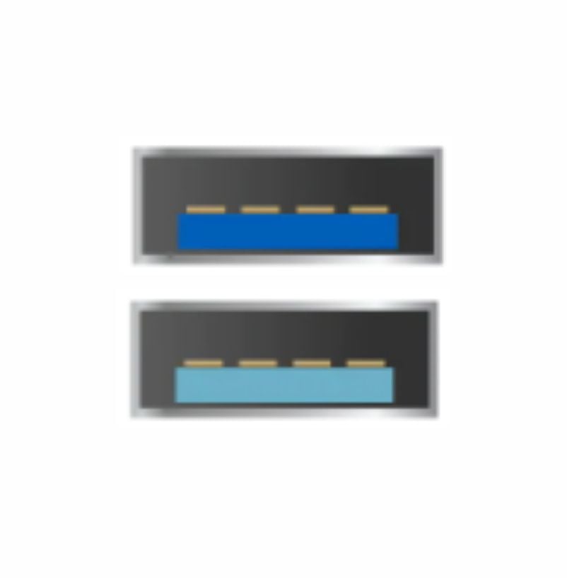 blue USB ports