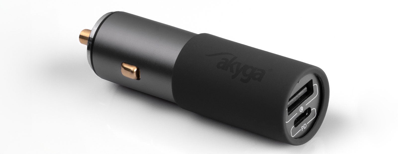 In-car laptop charging Akyga car charger for charging a laptop on the move