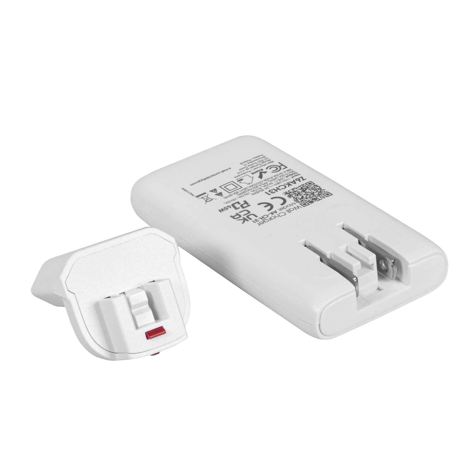 USB Nabíječka AK-CH-31 USB-A + USB-C PD 5-20V / max. 3.25A 65W Quick Charge 4+ GaN
