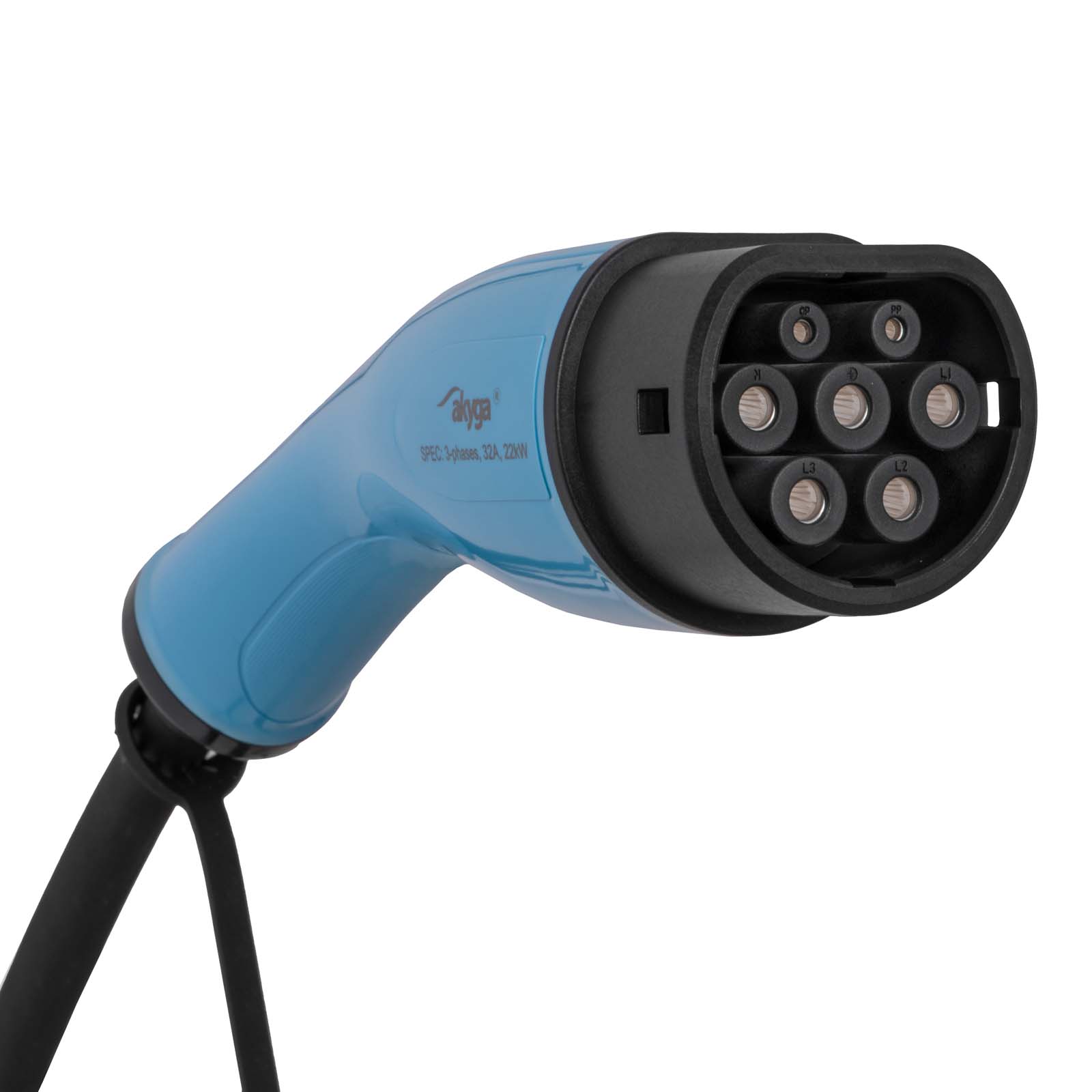 Kabel pro elektromobily AK-EC-22 CEE 5pin / Type2 LCD 3-fáze 32A 22kW 5m