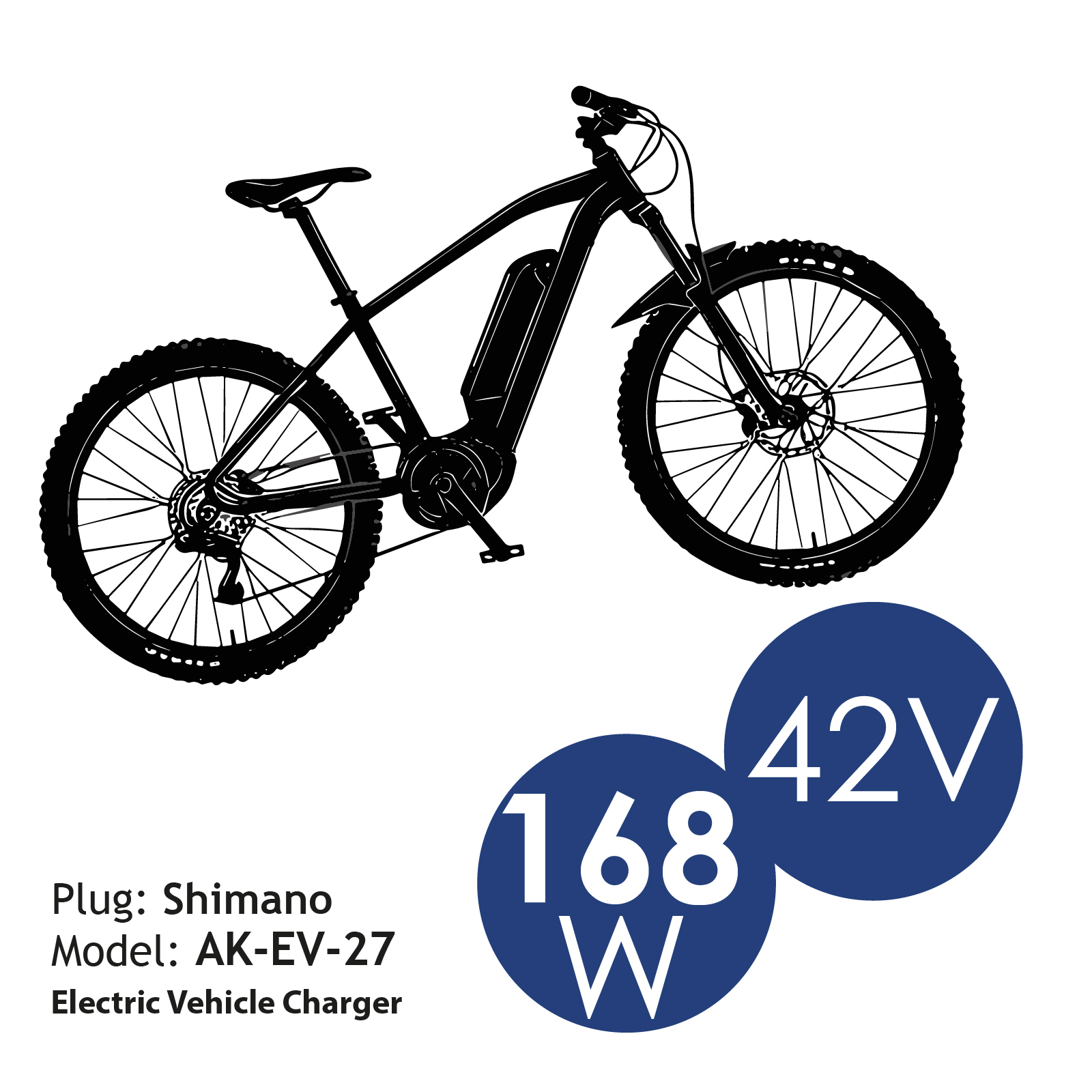 Nabíječka AK-EV-27 42V / 4A 168W pro elektrokola Shimano