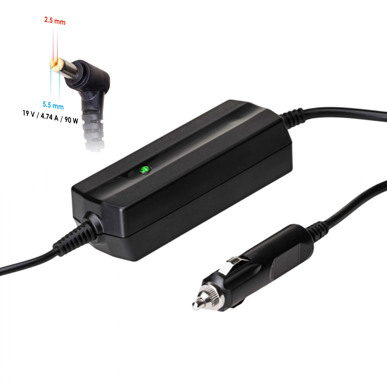 Main image Car Power Supply AK-ND-36 19V / 4.74A 90W 5.5 x 2.5 mm