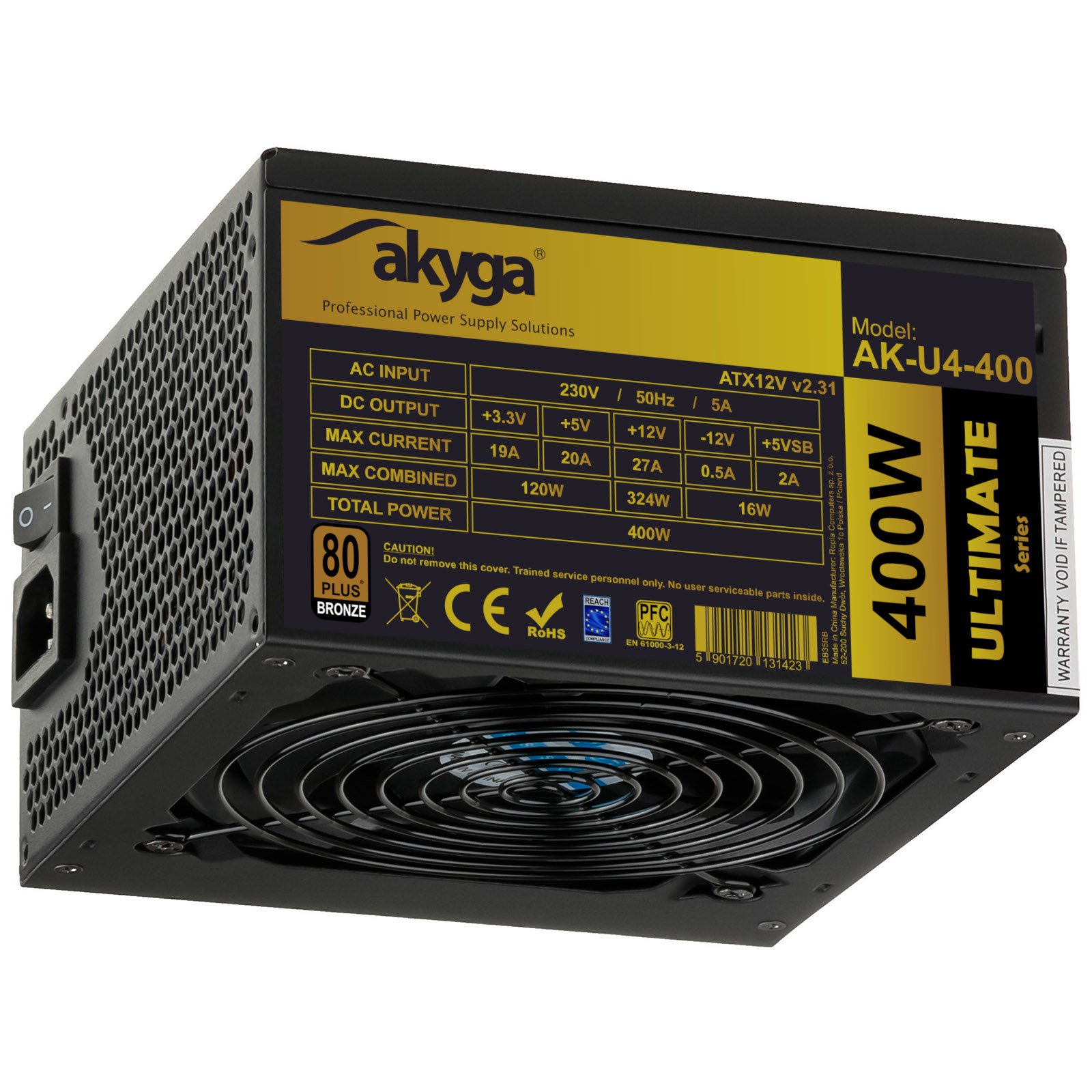 Power Supply ATX AKU4400 400W 80+ Bronze