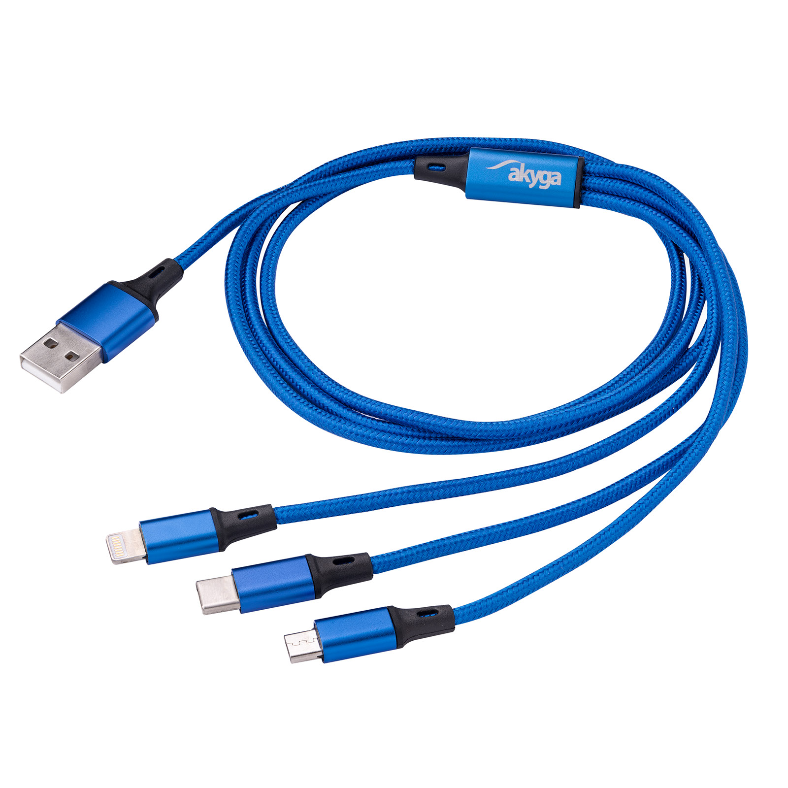 Cable USB 3.0 A USB Micro B USB type C Lightning 1.2m AK-USB-27