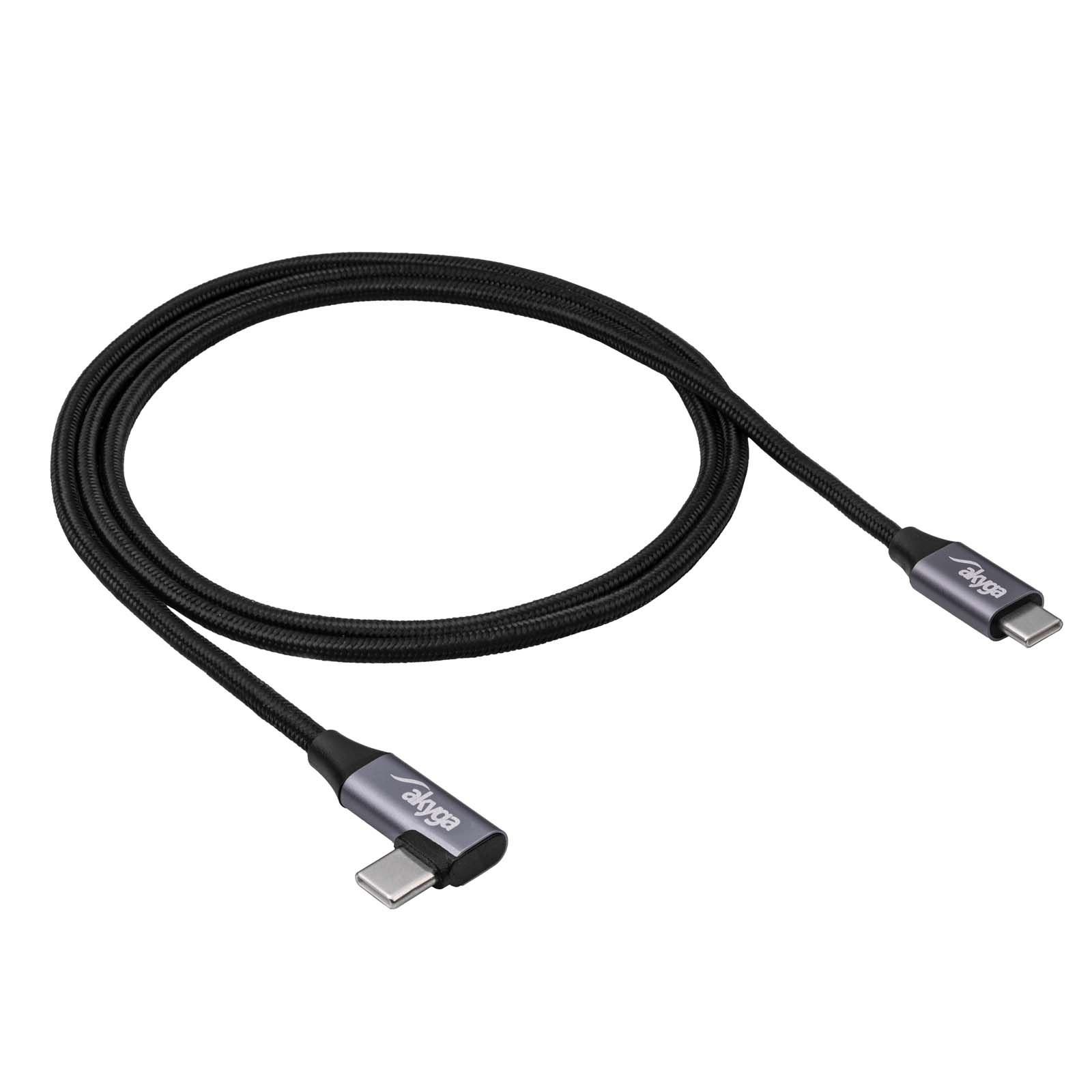 Main image Angle Cable USB type C / USB type C 1m AK-USB-54 60W Mesh