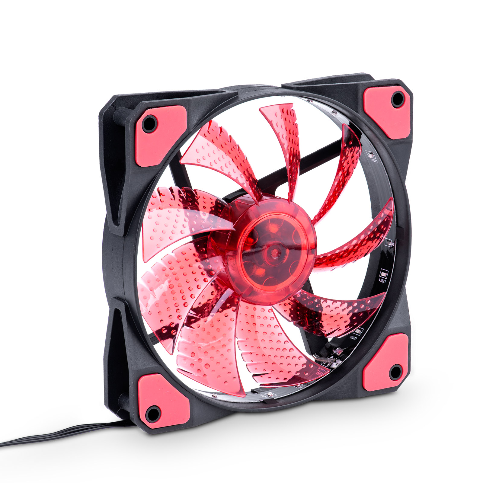 Main image Fan 120mm MOLEX / 3-pin 15 LED red AW-12C-BR