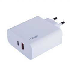 USB Charger AK-CH-15 USB-A + USB-C PD 5-20V / max. 3.25A 65W Quick Charge 3.0
