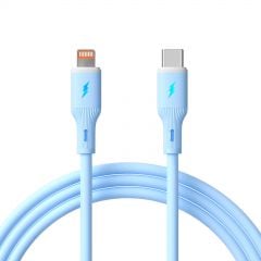 Cable USB type C / Lightning 1m AK-USB-72 30W Silicone Blue