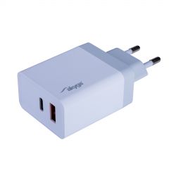 USB Charger AK-CH-13 USB-A + USB-C PD 5-12V / max. 3A 36W Quick Charge 3.0
