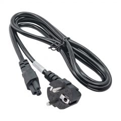 Cloverleaf Power Cable CEE 7/7 / IEC C5 AK-NB-101C CU 3x0.75mm² 1.5m