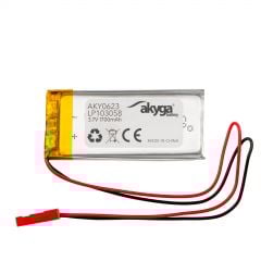 Li-Po Battery LP103058 Akyga AKY0623 3.7V / 1700mAh PCM JST 2-Pin Connector 150mm