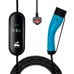 Electric car charger AK-EC-20 BS 1363 UK / Type2 LCD 1-phase 13A 3kW 5m