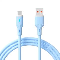 Cable USB type C / USB A 1m AK-USB-63 Silicone Blue