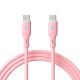 Main image Cable USB type C / USB type C 1m AK-USB-66 60W Silicone Pink