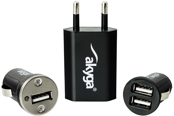 USB charger adapters Akyga AK-CH-01, AK-CH-02 and AK-CH-03